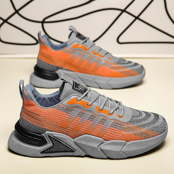 Basketskor för män Aldult Bekväma Sneakers Utomhussportskor 3Bhl58 Orange 40