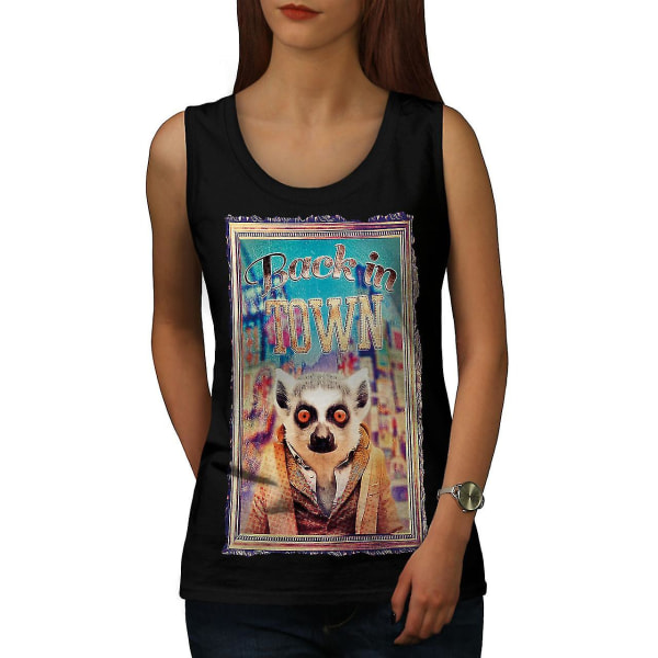 Back In Town Joke Women Blacktank Top XL