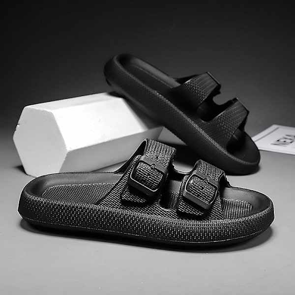 Herrsandaler Halkfria strandskor Modetofflor Fr2885 Black 41