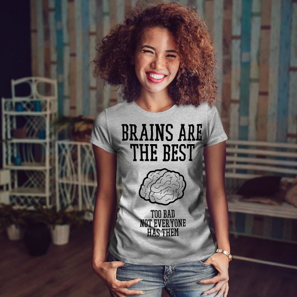 Best Brains Sarcasm Rolig T-shirt för kvinnor 3XL