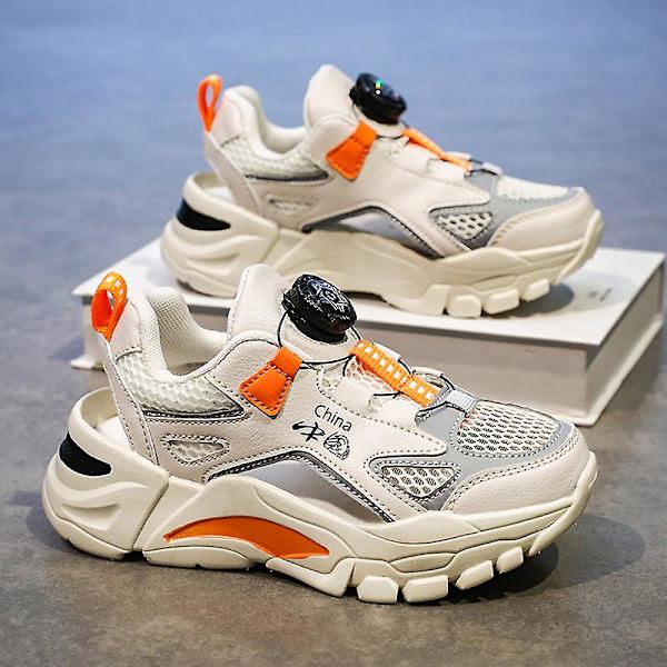 Sneakers för pojkar Andas löparskor Mode Sportskor 3C0371 Beige 32