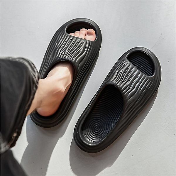 Strandtofflor för män Modesandaler Utomhus Halkfria inomhusskor 3B2038 Black 40-41