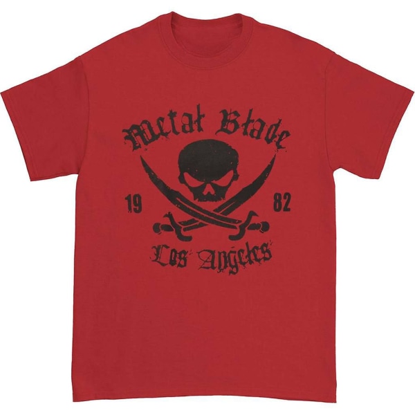 Metal Blade Records Pirate Logo Black Ink Röd T-shirt L