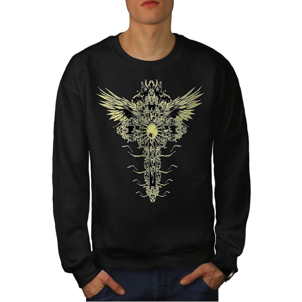 Gothic Funk Cross Men Blacksweatshirt L
