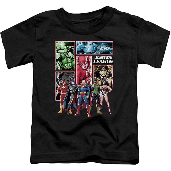 Toddler: Justice League - Justice League Panels Baby T-shirt storlek 2T