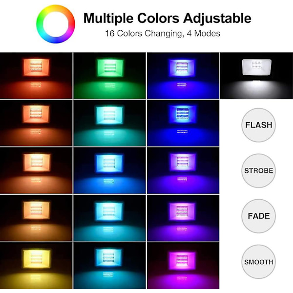 50w Rgb vattentät strålkastare Ip67 utomhus led strålkastare