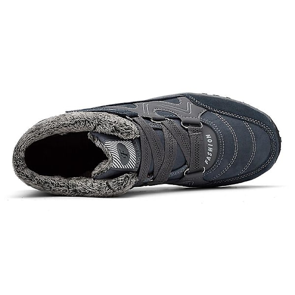 Snöskor för damer Vattentäta Slip On Päls Fodrade Sneakers Vinter Varma Skor 2K6137 Gray 38