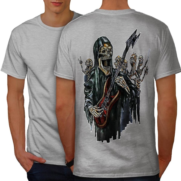 Guitar Metal Bad Guy Herr T-shirt Baksida 3XL