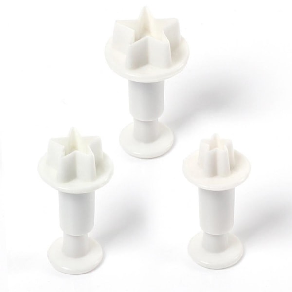 3-delad set av liten stjärnformad mould