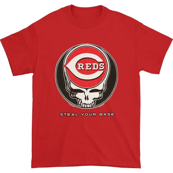 Grateful Dead Cincinnati Reds stjäl din bas-t-shirt M