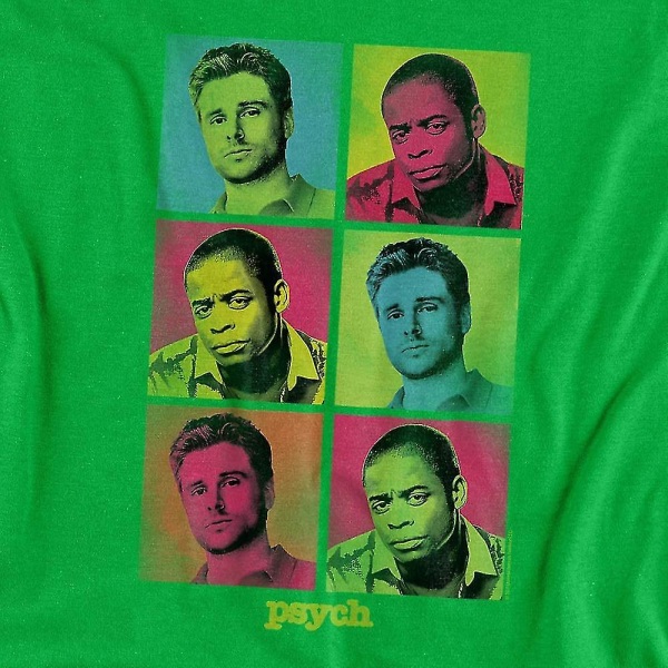 Psych Detective Komedi Drama TV-serie Usa Squared Vuxen T-shirt Tee Large