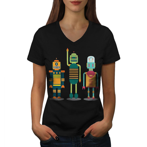 Friendly Robots Women T-shirt S