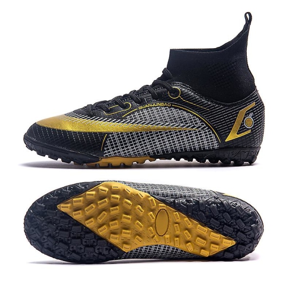 Fotbollsskor för män Halkfria fotbollsskor Klossar Gräs Fotbollssneakers Yjz18A Black 45