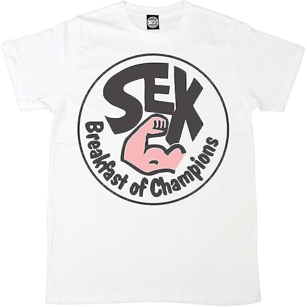 Batch1 mäns James Hunt Sex Breakfast Of Champions Vintage T-shirt L
