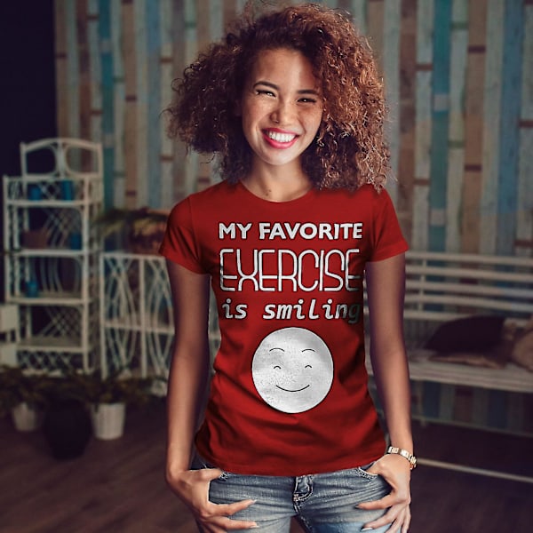 Leende positiva kvinnor T-shirt M
