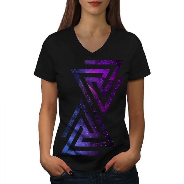 Triangel Universe T-shirt för kvinnor 3XL