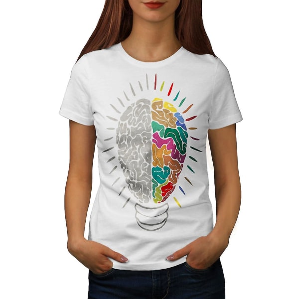 Creative Brain Bulb T-shirt för kvinnor XL