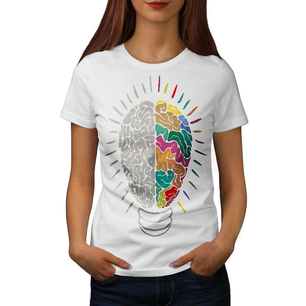 Creative Brain Bulb T-shirt för kvinnor XXL