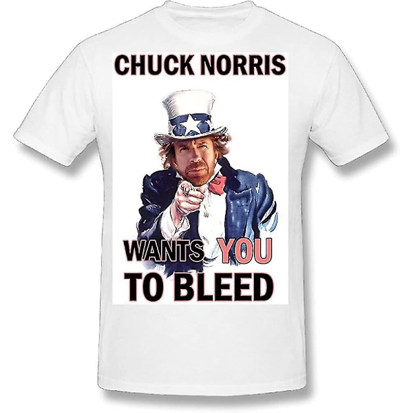 Flesiciate1 Mens Chuck Norris vill att du ska blöda affischdesign t-shirts M