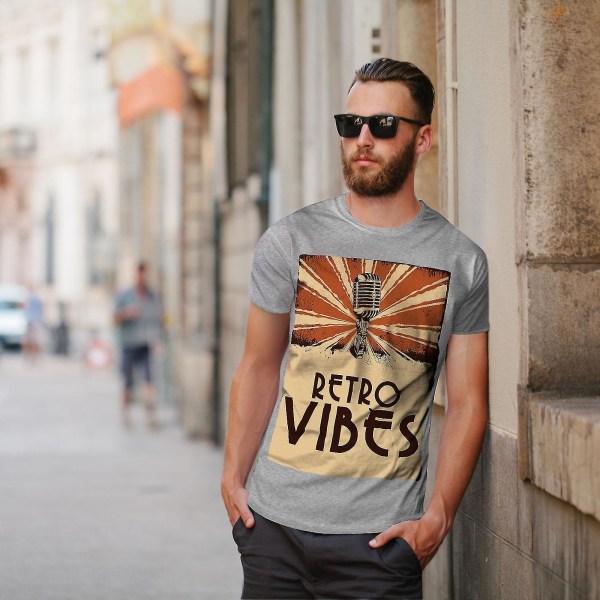 Retro Vibes Old Men Grå-skjorta S