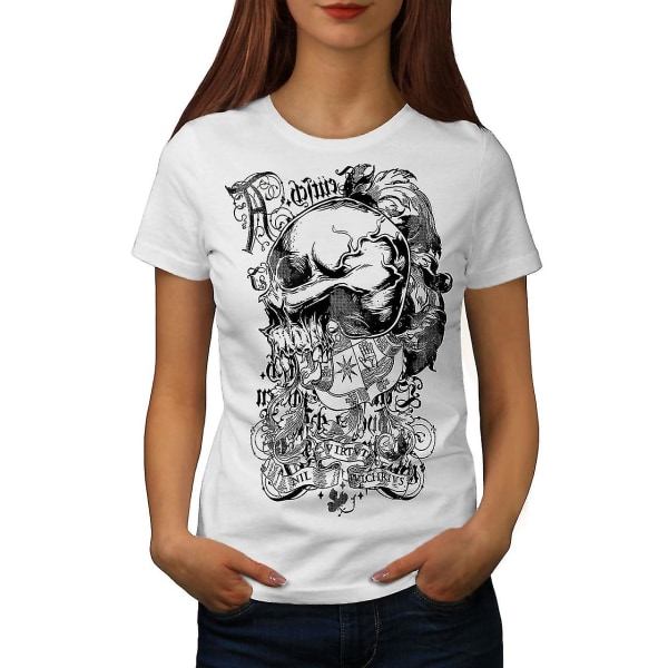 Death Goth Rider Skull Women Whitet-shirt L