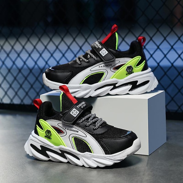 Pojkar Flickor Sneakers Andas löparskor Mode Sportskor 3Af858 Black 34