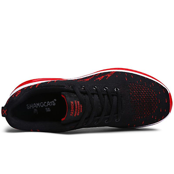 Herrsneakers Andas löparskor Mode Sportskor 3A7789 BlackRed 41