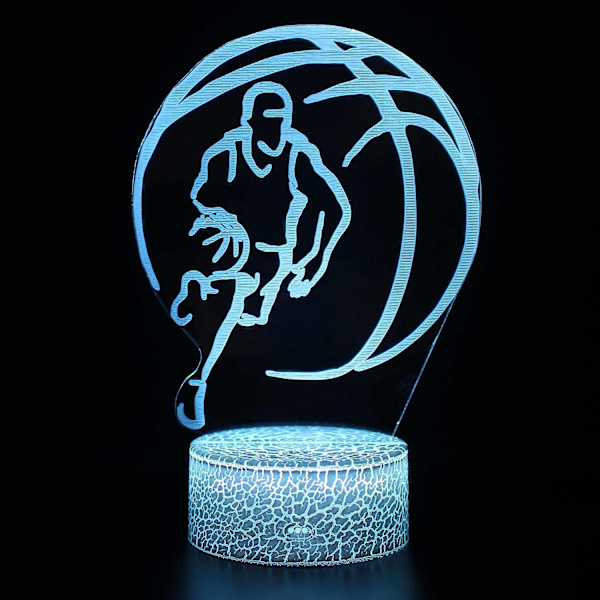 3D LED Nattlampa USB Touch Och Fjärrkontroll Nattlampa, barns födelsedagspresent