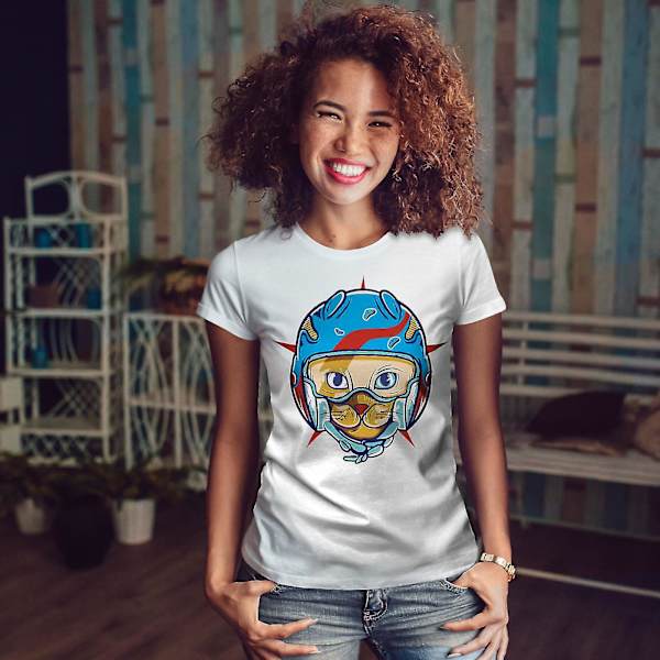 Funy Cute Racer Joke Whitet-shirt för kvinnor L
