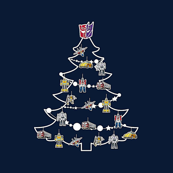 Transformers Christmas Tree Silhouette T-shirt för kvinnor