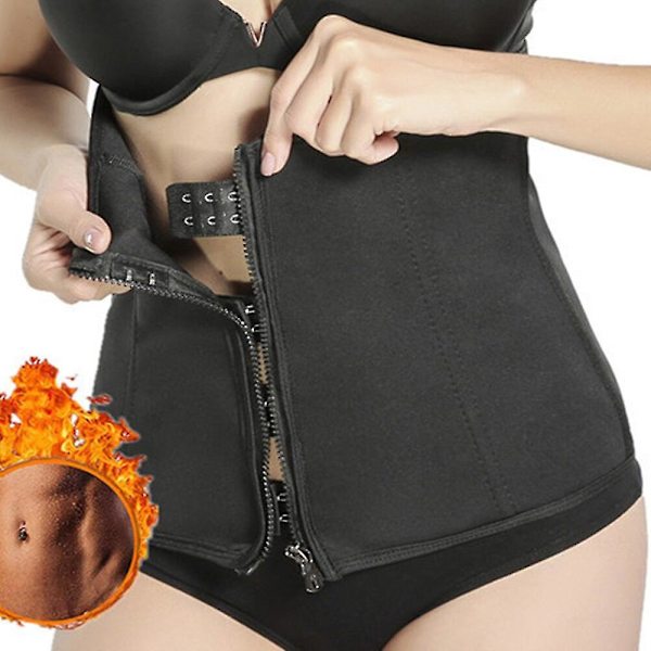 Dam Waist Trainer Body Shaper Korsett Latex Midja Cincher Underbyst Body Shapewear Dam Slimming Slida Maggördel,svart XL