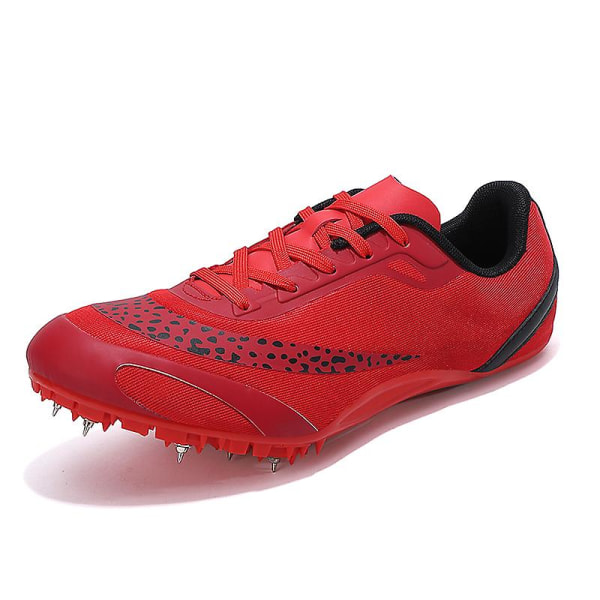 Friidrottsskor för män Spikes Track Race Hoppande Sneakers Professionell löpning Nail Spikes Skor 3Btj017 Red 43