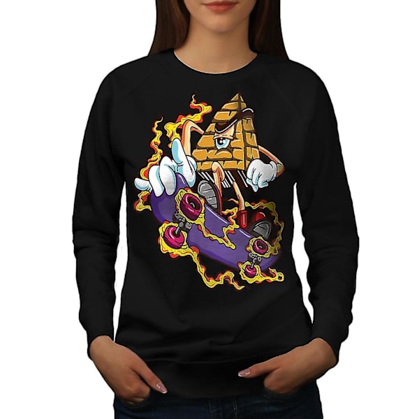Skate Pyramid Mode kvinnor Blacksweatshirt M