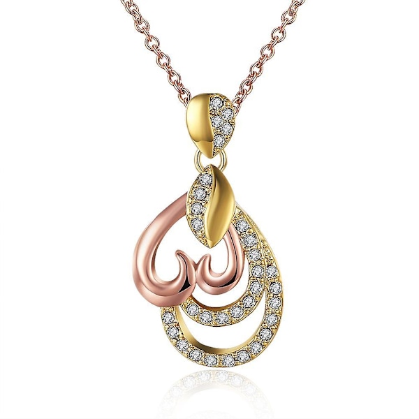 Miljövänligt Gold Drop Pendant halsband för kvinnor N569 Lkn18krgpn570