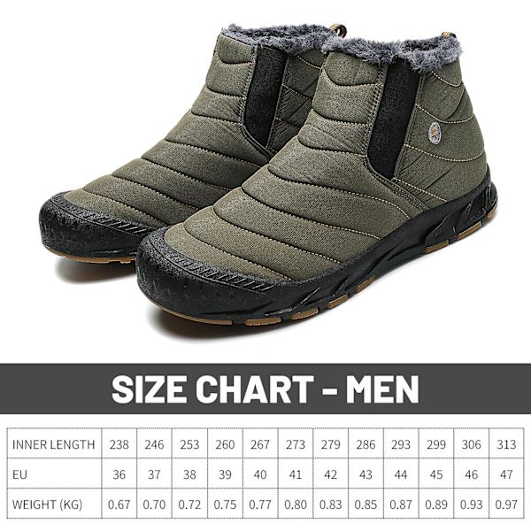Vintersnöskor för herr Vattentåliga skor Anti-halk Casual Lätt vandringskänga 22011 Green 38
