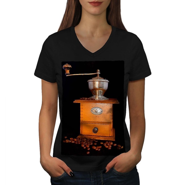 Vintage kaffe konst mat kvinnor T-shirt M
