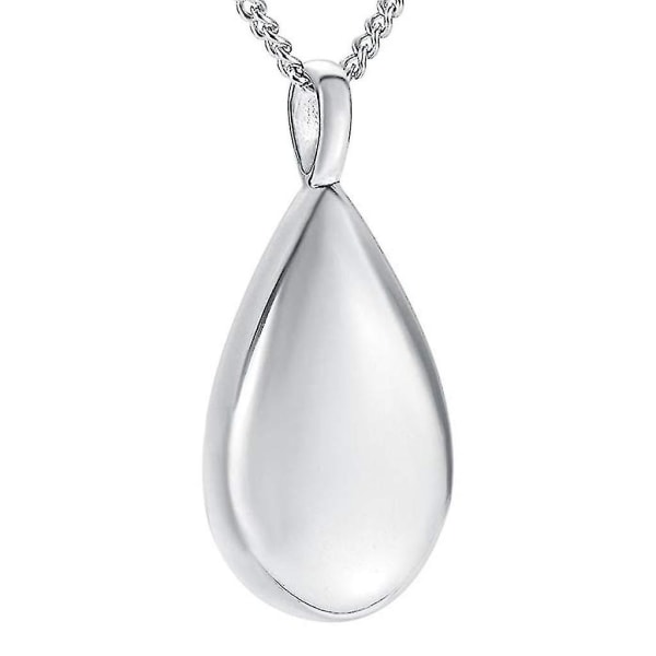 2x silver rostfritt stål vattendroppe urn hänge för kremering smycken halsband