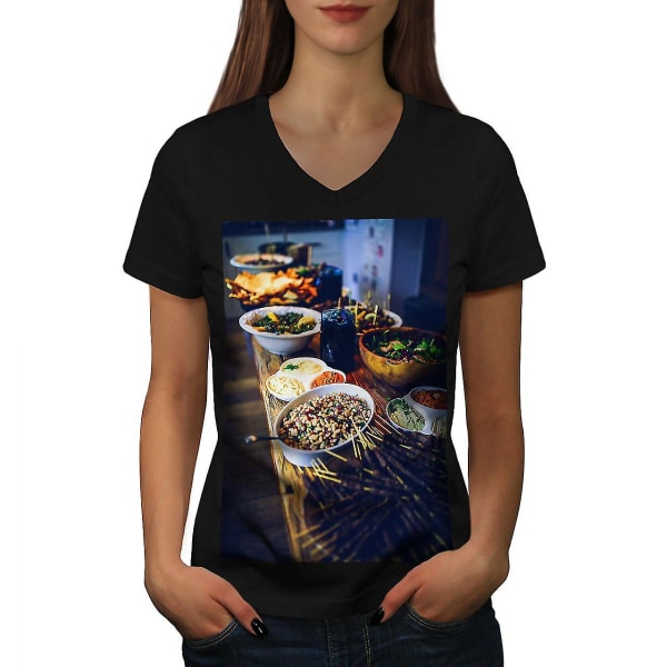 Tabell Foto Diner Mat Kvinnor T-shirt XL