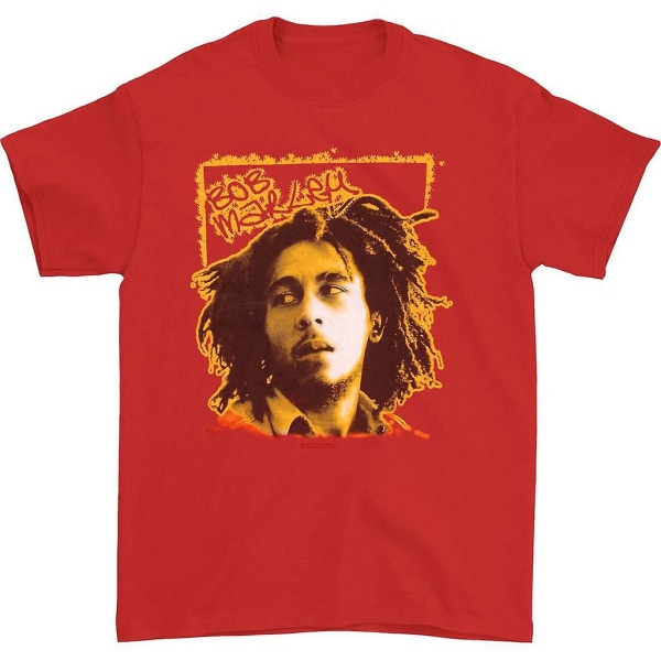 Bob Marley Tilt på röd T-shirt L