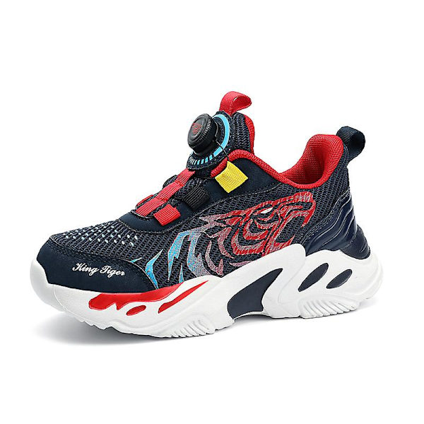 Sneakers för barn Löparskor med vridknapp Mode Pojkar Flickor Sportskor 2L5910 DarkBlue 33