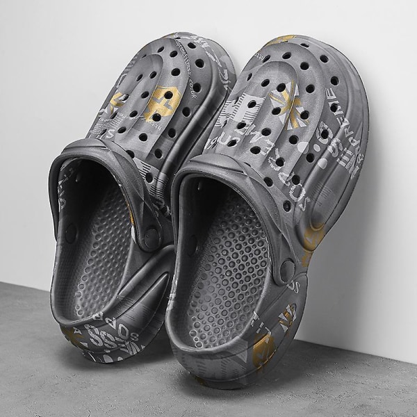 Strandtofflor för män Modesandaler Utomhus Halkfria inomhusskor 3B0820-1 Gray 43