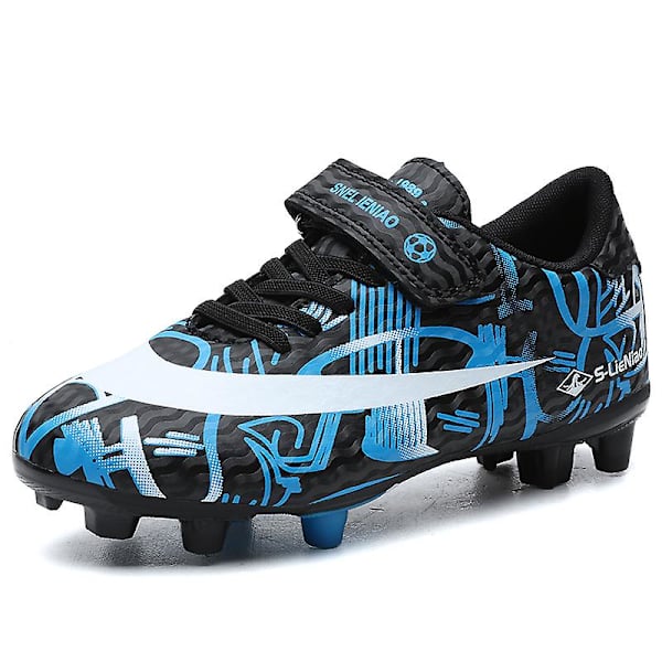 Pojkar Flickor Fotbollsskor Ankel Fotbollsskor Grästräning Sport Skor Sneakers Yjx157A Blue 32