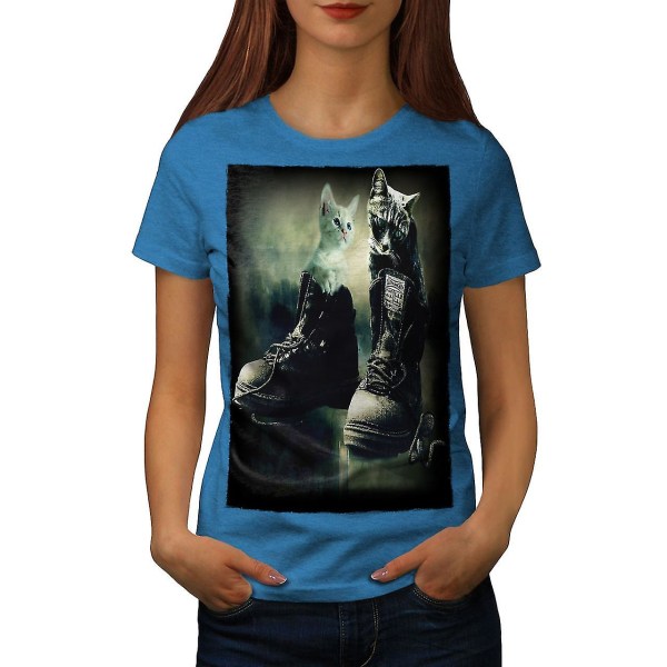 Katt i skor Söt katt Kunglig T-shirt för kvinnor XXL