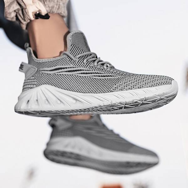 Sneakers för män Löpartennisskor Lättviktsventilerande Sport Athletic 3Cc121 Gray 41