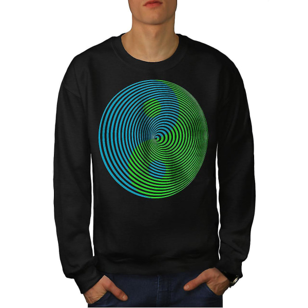 Yin Yang Spiral Mode Män Blacksweatshirt XL