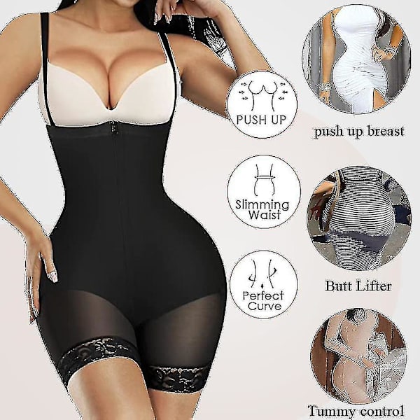 Kvinnor Slimming Body Shaper Seamless Butt Lifter Bodysuits Push Up Shapewear Underkläder Korsett A NUDE m