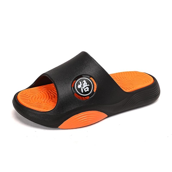Män Kvinnor Strandtofflor Mode Sandaler Utomhus Halkfria inomhusskor XT666 BlackOrange 41-42
