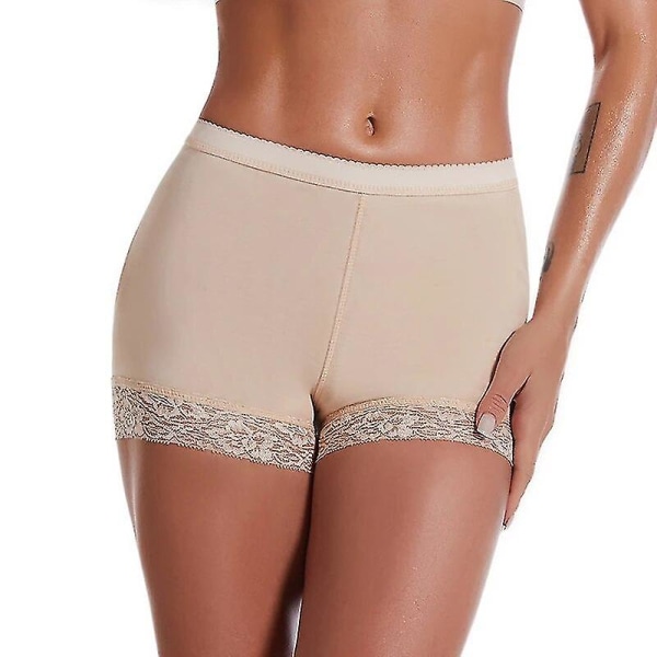 Damsvamp vadderad Push Up Control Trosa Butt Lifter Seamless Fake Ass Trosa Underkläder För Kvinna Bröllop Body Shapers Shor,beige Asian size S