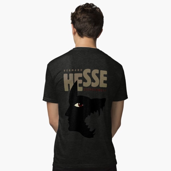 Hermann Hesse Tri-blend T-shirt Black 2XL_Back