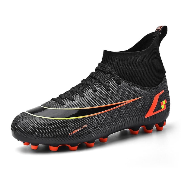 Fotbollsskor för män Höga fotbollsskor för vuxna Grästräning Sport Skor Sneakers 2J8066A Black 42